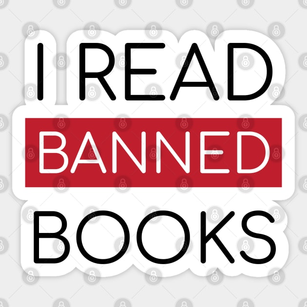 I Read Banned Books Sticker by emadamsinc